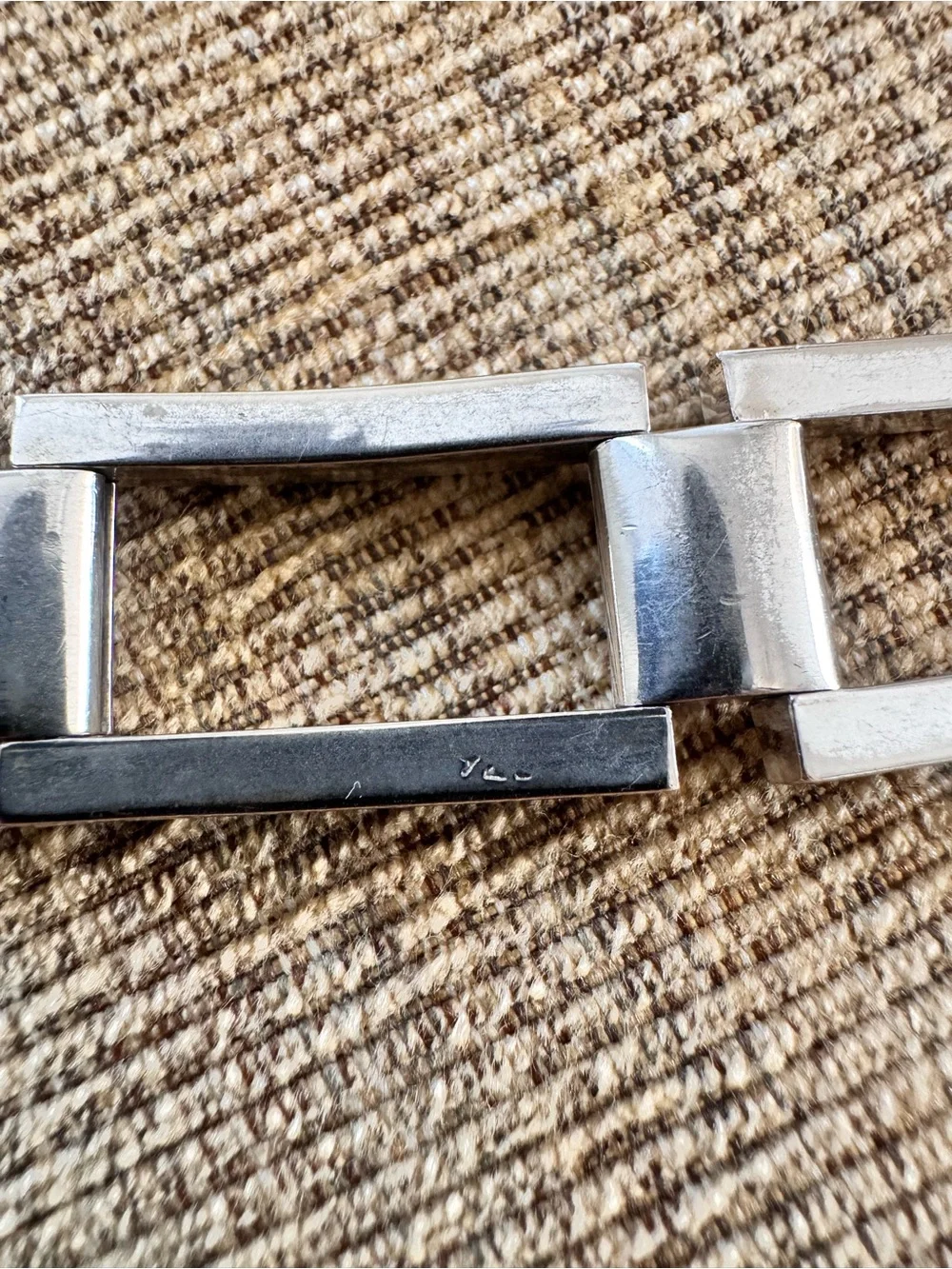 Vintage 925 Sterling Silver Rectangle Link Bracelet